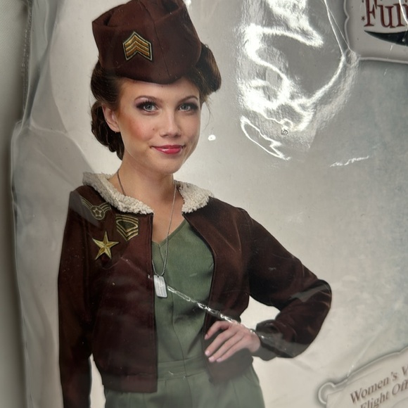 Halloween costume plus size 2x fun costumes.com women’s vintage flight officer - Picture 2 of 5